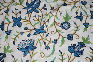 Cotton Crewel Embroidered Bedspread Off-White, Multicolor #FLR1011