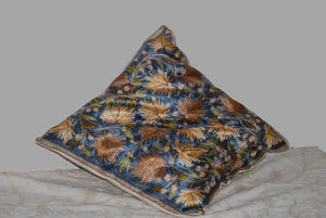 Crewel Embroidered Silk Cushion Pillow Cover, Multicolor #CW2032